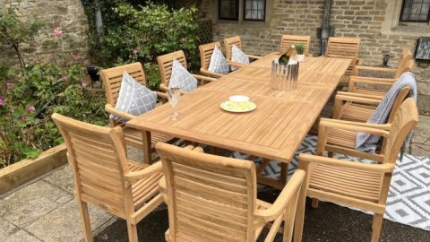 Luxury teak garden furniture